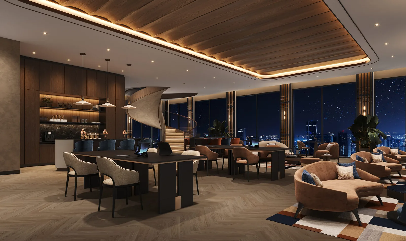 Sky deck co-working space at Sutera Suites